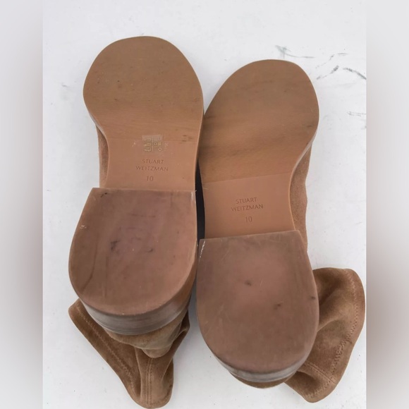 Stuart Weitzman Ankle Boots Women's SZ US 10B Brown Suede Leather Block Heel - Picture 2 of 5